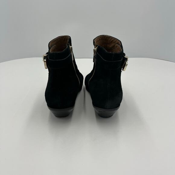 Joie Womens Suede Leather Ankle Black Boots with Buckle Size EU 39.5/US 9.5 - Picture 5 of 7